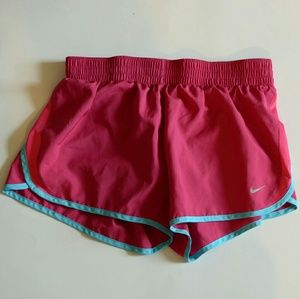 Girls XL Nike Athletic horts Pink and Blue Dri Fit